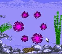 une photo d'Ã©cran de Barbie - Chasse au Tresor Sous-Marine sur Nintendo Game Boy Color